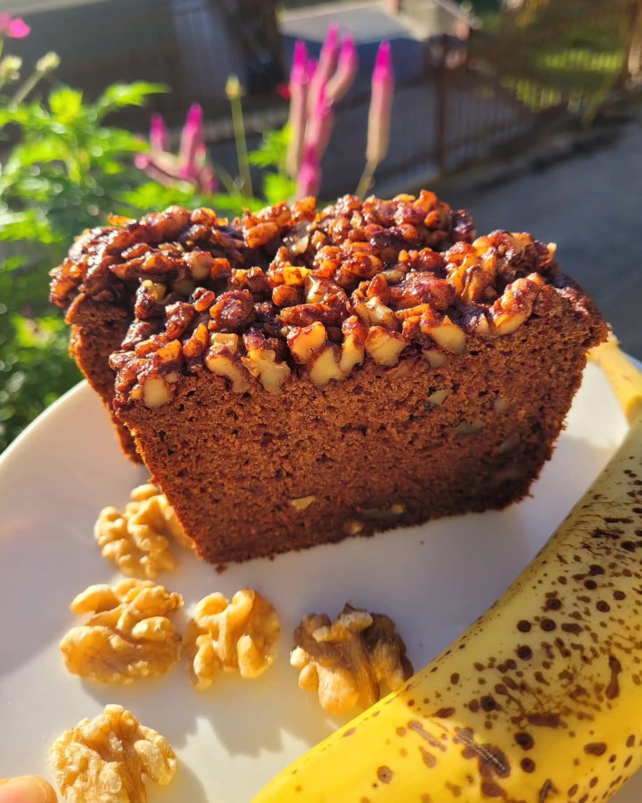 Cinnamon Roll Banana Nut Bread